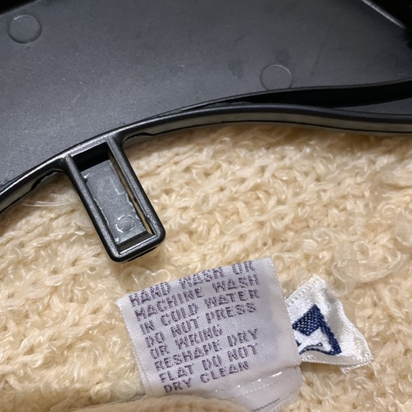 Adele Joyce Sweater Cardigan Jacket S Stretchy Creamy Ivory Acrylic Wool Blend - Picture 6 of 12